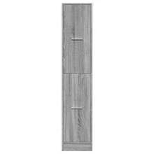 vidaXL Apothekerschrank Grau Sonoma 30x41x144,5 cm Holzwerkstoff - Grau - Übersicht 5