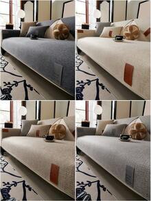 1pc Linen Texture Solid Color Sofa Cover, Non-Slip Wear-Resistant, Pet Stain Resistant, Suitable For All Seasons, Fits Living Room Bedroom Study 1-4 Person Sofa, Machine Washable - Multiple Styles - View 11