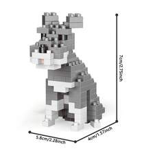 Mini juguete de bloques de construcción de perro salchicha para adultos y niños: diseño detallado y realista, juego de construcción divertido y educativo - Caniche - Ver 9