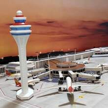 Maqueta de Torre de Aeropuerto a Escala 1:400, Simulación de Escena de Aeropuerto, Modelo de Exhibición, Diorama Coleccionable para Aficionados, Decoración de Edificio de Aeropuerto - Tipo C - Ver 10