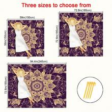 1 tấm chiếu trải biển họa tiết Mandala phong cách Bohemian, kích thước cực lớn, nhẹ và bền. Lý tưởng cho du lịch, cắm trại và dã ngoại. Kích thước cực lớn dành cho người lớn. Rất phù hợp cho bãi biển và các hoạt động ngoài trời. Thảm dã ngoại - C - Xem 3