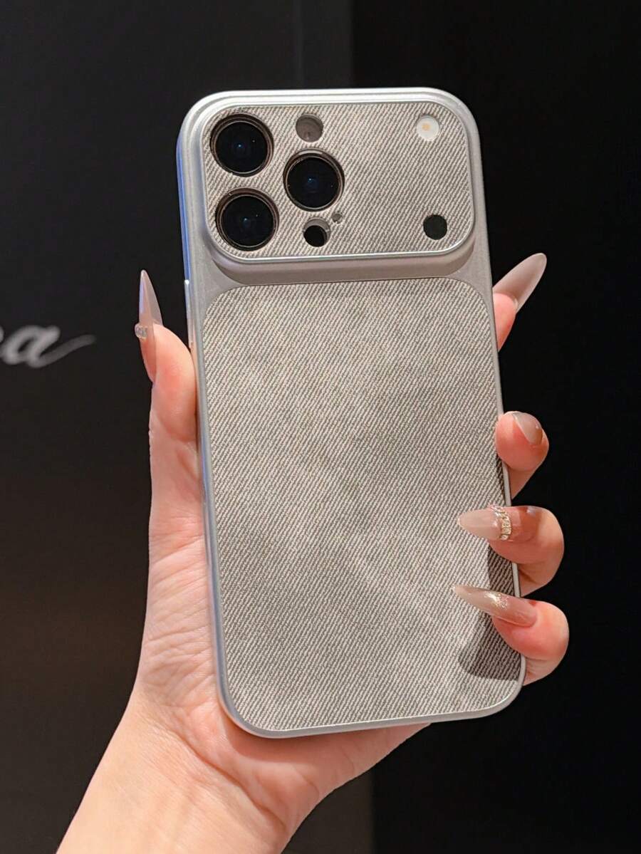1件装设计师牛仔扎染玻璃磨砂手机壳，兼容 17 Pro Max 16 15 14 13 Pro Max Y2K
