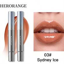 Faiccia HERORANGE Lápiz de Brillo de Labios con Punta de Masaje Metálica, Textura Cristalina de Brillo Acuoso, Suaviza Instantáneamente las Líneas de los Labios, Labios Voluminosos & Radiantes, Fórmula de Larga Duración de Alto Brillo No Pegajosa para Maquillaje de Labios Diario & Glam, Brillo de Labios con Acabado Rocío, Punta de Masaje Metálica - Multicolor - Ver 9