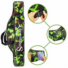 SOUGAYILANG Túi đựng dụng cụ câu cá chuyên nghiệp 57 CM - Chống thấm nước, có dây đeo vai đệm, quai xách, khóa kéo đôi và túi bên hông. - xanh quân đội - Xem 2