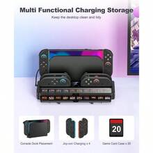 HELLCOOL For Switch 2 Charging Storage Dock For Joycon 2 Controllers Charger Station With Extended USB C Cable & LED Indicator - View 5