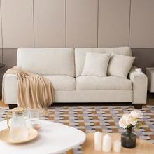 Sofá Loveseat Moderno DOPEDIO para Sala de Estar, Sillón Reclinable de Chenilla, Funda Extraíble, Cojines de Resorte, Estructura de Madera Maciza, Fácil Montaje para Espacios Pequeños (71.25 pulgadas, Beige) - Chenilla beige - Ver 3