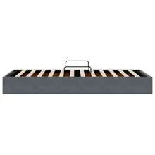 vidaXL Ottoman Bettgestell mit Speicher Dunkelgrau 100 x 200 cm Samt - Grün - Übersicht 8