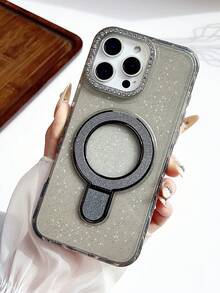 1 Ốp lưng điện thoại lấp lánh với camera đính kim cương và vòng kẹp từ tính, phù hợp với 17, 17 Pro Max/ 16 Pro Max/ 15 Pro/ 14, 13/12/11. Thích hợp làm quà tặng Ngày Valentine/Sinh nhật/Ngày của Mẹ cho người thân/bạn bè/chị gái/bạn gái. - Xám - Xem 2