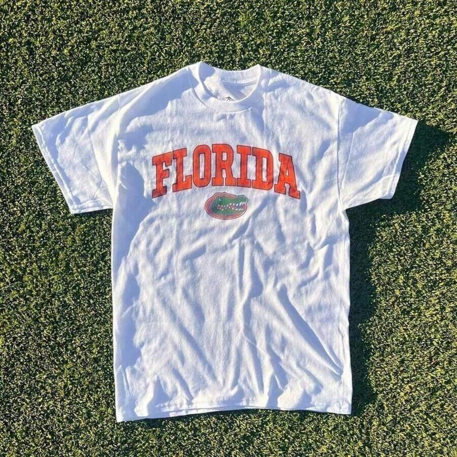 Camisetas De Mujer AlgodóN Camisetas Premium Casuales Unisex Lindas, Novedad Verano 2025, Top De Manga Corta Con Estampado, Camiseta Vintage De Los Florida State Gators Blanca, Nueva, Todas Las Tallas, Camiseta De Moda 2025, Camiseta Retro De AlgodóN CóModa - L91 - Blanco - Ver 1