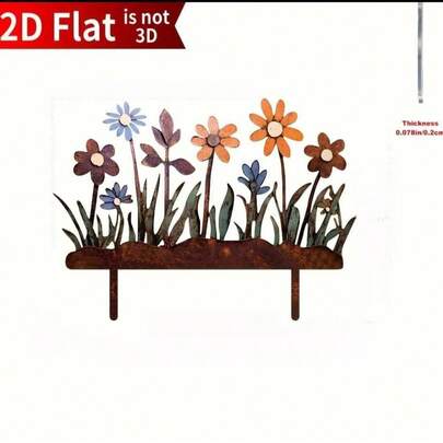 1 Bộ hàng rào nhựa sân vườn, viền cỏ, đường viền bồn hoa, trang trí cảnh quan màu nâu, dễ lắp đặt, trang trí ngoài trời.