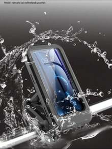 Waterproof Motorcycle Phone Holder, Supports Landscape & Portrait Orientation, Outdoor Riding Splash-Proof, Shockproof Case Fits Phones Up To 6.7 Inches - Multicolor - View 4