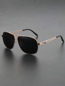 1 Paar neue Herren-Sonnenbrillen mit polarisierten Gläsern, klassischer Hohldesign-Rahmen mit Adlerflügel-Motiv, Fahr- und Sonnenschutzbrille, Großhandel - Verschiedenfarbig - Übersicht 4