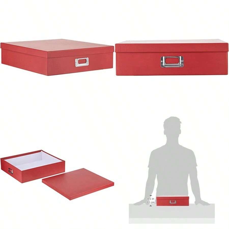 Pioneer Jumbo OB-12S Scrapbook Storage Box - Rojo - Ver 1