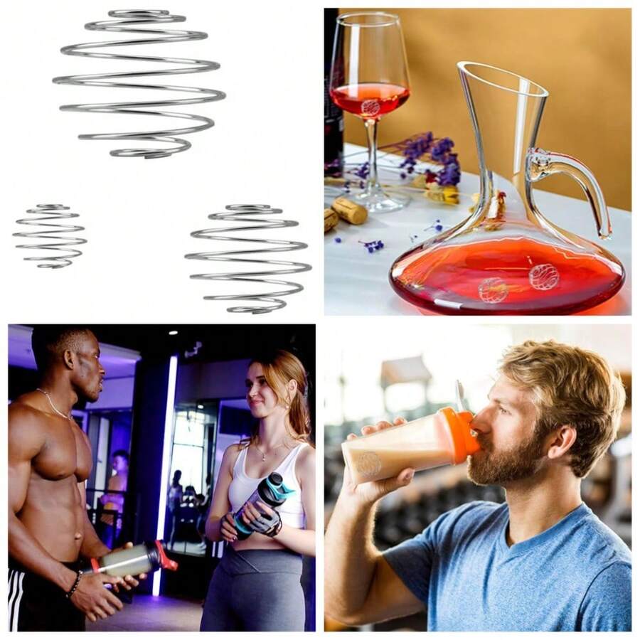 Stainless Steel Whisk Ball Shaker Insert Set 3 Sizes Protein Mixing Balls For Shaker Bottles - 1 - Xem 1