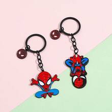 Marvel Spider-Man Cartoon Keychain, Metal Pendant Decoration, European And American Style Kids Backpack Hanging Ornament, Children's Gift, Backpack Accessory - Multicolor - View 5
