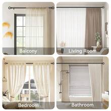 Black Curtain Rods For Windows 28 To 48 Inch, 5/8" Diameter Heavy Duty Metal Adjustable Small Drapery Rod With Bracket(1pack) - Black - View 6