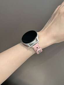 18mm 20mm 22mm 标准尺寸真皮表带 - 时尚替换表带，兼容华为 Galaxy Watch 7 6 5 4 40mm 44mm、Galaxy Watch 5 Pro、Galaxy Active 2、Watch 6 4、GT6 GT5 GT4 GT3 GT2 Pro，男女通用 - 粉色 - 查看 3