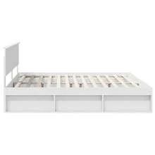 vidaXL Bettrahmen mit Kopfteil Weiß 200 x 200 cm Massives Kiefernholz - Weiss - Übersicht 8