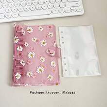 Sổ tay A6 Daisy Series, Sổ nhật ký, Sổ tay tự làm, Sổ đựng thiệp/vé, Túi đựng thẻ PVC/PP, Nhà cung cấp văn phòng phẩm - Hình chữ nhật - Xem 5