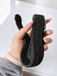 Elastic Waist Belt, Canvas Woven Belt, Versatile Casual Pin Buckle Belt, Suitable For Men And Women - Square Buckle - View 5