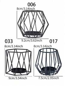Candle Holders/Candlesticks, Geometric Artificial Iron Metal Vertical Four Season Universal Candle Holder, Aromatherapy Candle Cup, Suitable For Outdoor Courtyard Decoration, Office Desktop Decoration, Aromatherapy Candle Cup, Room Atmosphere, Wedding, Family Gathering, Party, Confession And Dining Table Decoration, Home Dining Table Center Candlelight Dinner Decoration, Romantic Atmosphere Decoration, All Year Round Universal - Simple and Stylish - View 5