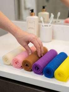 Set Handuk Mandi Eksfoliasi Jala Afrika 1/2/3/4/5/10pcs, Eksfoliasi Lembut & Kasar Dua Sisi, Eksfoliasi Tubuh Efektif, Handuk Penggosok Punggung untuk Kamar Mandi, Bahan Jala Premium, Desain Tali yang Praktis, Handuk Mandi Motif Bunga, Spons Tubuh, Menutrisi Kulit, Cocok untuk Penggunaan Sehari-hari - Gaya C - View 10