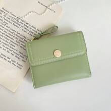 Short Fashion 70% Off Women's Folding Wallet, Simple Multi-Functional Student Wallet, ID Card And Coin Purse - Black - View 7