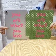 1pc "You Are What You Love" Polka Dot Print Tablet Case Compatible With Ipad 11/A16/10th/Air4/5/6/Pro 12.9/2024/2025/2020/2021/2022/2023/10.2/10.9/Mini7, Case For Galaxy Tab A8/A9 Plus/S6 Lite/S7/S9FE PLUS/S10 Plus,Case For Xiaomi 5/5pro/6/6pro/7/7pro/6s Pro,Compatible With Oppo Pad,Compatible With Huawei Matepad,Compatible With Vivo Pad,Compatible With Honor Pad - Multicolor - View 10