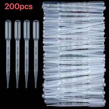 50/100/200pcs Disposable Plastic Dropper - 0.1oz Graduated Pipette And Precise Measuring Tube, Odorless Rectangular Design, Suitable For Accurate Transfer Of Essential Oils, Resins, DIY Crafts, Laboratories And Art Projects, Transparent Durable Dropper Bottle With Liquid Measurement Markings, Laboratory Supplies - View 12