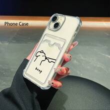 Funda para teléfono: Funda transparente de TPU con diseño de nariz de perro, un gesto divertido y juguetón, con soporte para tarjetas, para iPhone 17/16 Pro/15 ProMax/14/13/12/11|Antiamarilleo, Diseño Minimalista, Agarre Suave, Regalo Ideal para Amigos y Familiares 17, 16, 15, 14, 13, 12, 11, Plus, Air, Pro, Max, Galaxy S21, S22, S23, S24, S25, S26 FE, Edge, Pus, Ultra, A05, A06, A07, A13, A14, A15, A16, A17, A26, A52, A53, A54, A55, A56, A32, A34, A35, A36, Mini, X/XS Max, XR - transparente - Ver 4