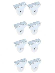 8pcs Nylon Swivel Casters 1 Inch Flat Plate Sliding Wheels, Lightweight White Wheels With Brake - 1-inch Fixed Wheel - View 10