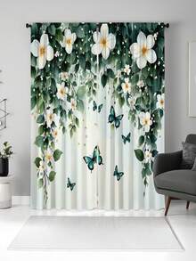 Bộ 2 rèm cửa phòng ngủ họa tiết dây leo xanh, cản sáng một phần, thiết kế treo bằng khoen, dễ lắp đặt và trượt êm. Rèm cửa phong cách đồng quê trang nhã cho phòng khách và nhà bếp, phù hợp để trang trí nhà cửa, trang trí phòng và phân chia không gian gia đình. Được làm từ chất liệu polyester, có thể giặt máy và giặt tay. - Nhiều màu - Xem 8