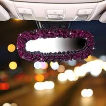 Rhinestone Car Rearview Mirror Protective Cover Decoration - A - View 9