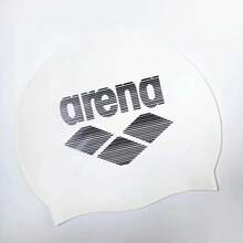 Arena Classic Soft Silicone Swim Cap, Unisex, Suitable For Intense Training, Comfortable Non-Slip, Suitable For Long Hair Swimming - White - View 10