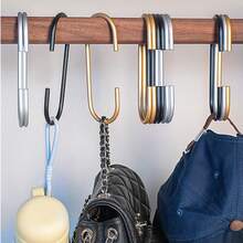 1個可攜式加厚金屬掛鉤，適用於臥室和衣櫥收納。這款多功能金屬掛鉤可用於整理衣櫥、廚房和浴室，也可掛圍巾和披肩。 - 彩色 - 查看 5