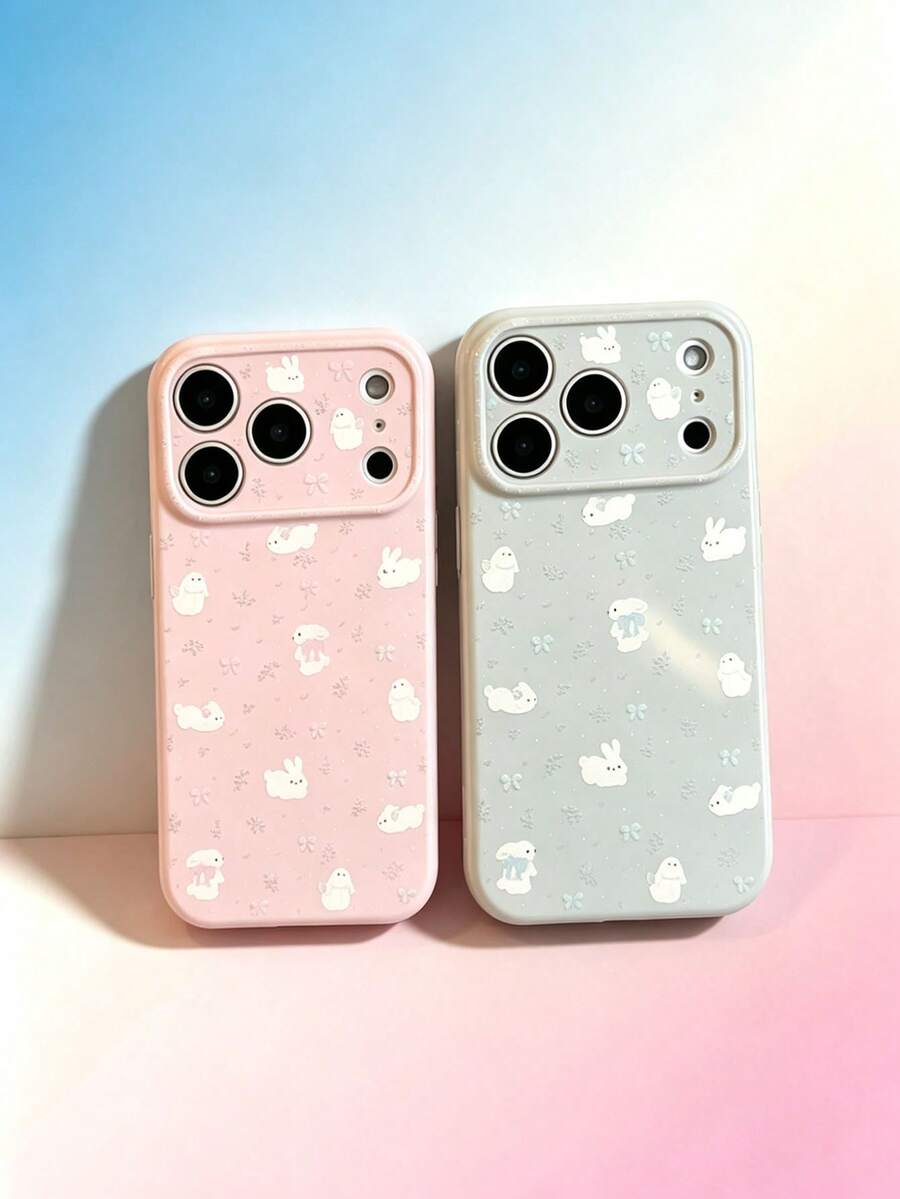 1 ốp lưng điện thoại hình thỏ hoa, tương thích với iPhone 17, 16 Plus, 15/14, 13 Pro, chống trầy xước. - Nhiều màu - Xem 1