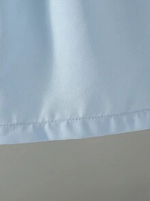 Conjunto casual de 2 piezas de camiseta de manga corta con patrón degradado de dibujos animados y pantalones cortos para niños pequeños, verano - Azul - Ver 9