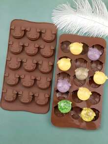 Khuôn làm bánh, khuôn thạch agar, khuôn muffin, khuôn silicon chịu nhiệt dùng trong gia đình, khuôn làm sô cô la, khuôn làm bánh hình hoạt hình sáng tạo, khuôn bóp nhỏ giọt keo. - Nhiều màu - Xem 6