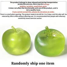 2-In-1 Squishy Toys Set: Green Apple Squeeze Stress Relief Toy & Malt Sugar Ball Finger Pressure Relieving Toy, Sensory Toys For Play And Stress Relief, Small Gifts, Party Favors, Piñata Fillers, Christmas Stocking Stuffers, Birthday Presents (Note: Products May Have Minor Bubbles And Scents, Which Are Normal) - View 9