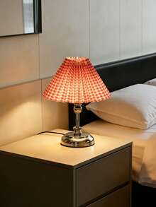 1pc USB Powered Warm Light Desk Lamp, Modern Retro Innovative Atmosphere Minimalist Decor Lamp, Suitable For Bedroom Bedside, Room Tabletop - Silver - View 4