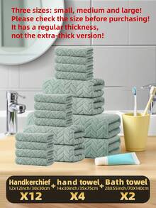 18pcs Towel Set, Made Of Super Soft And Absorbent Microfiber, Quick Drying, Lint-Free And Colorfast, Suitable For Home, Bathroom, Gym, Hotel, Spa, Travel, Autumn, Halloween, Christmas Decor, Mother's Day Gift - Multicolor - View 17