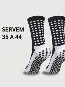 Pair Of Breathable, Non-Slip Sports Socks For Soccer, Futsal, Gym, CrossFit, Running. - Black - View 5