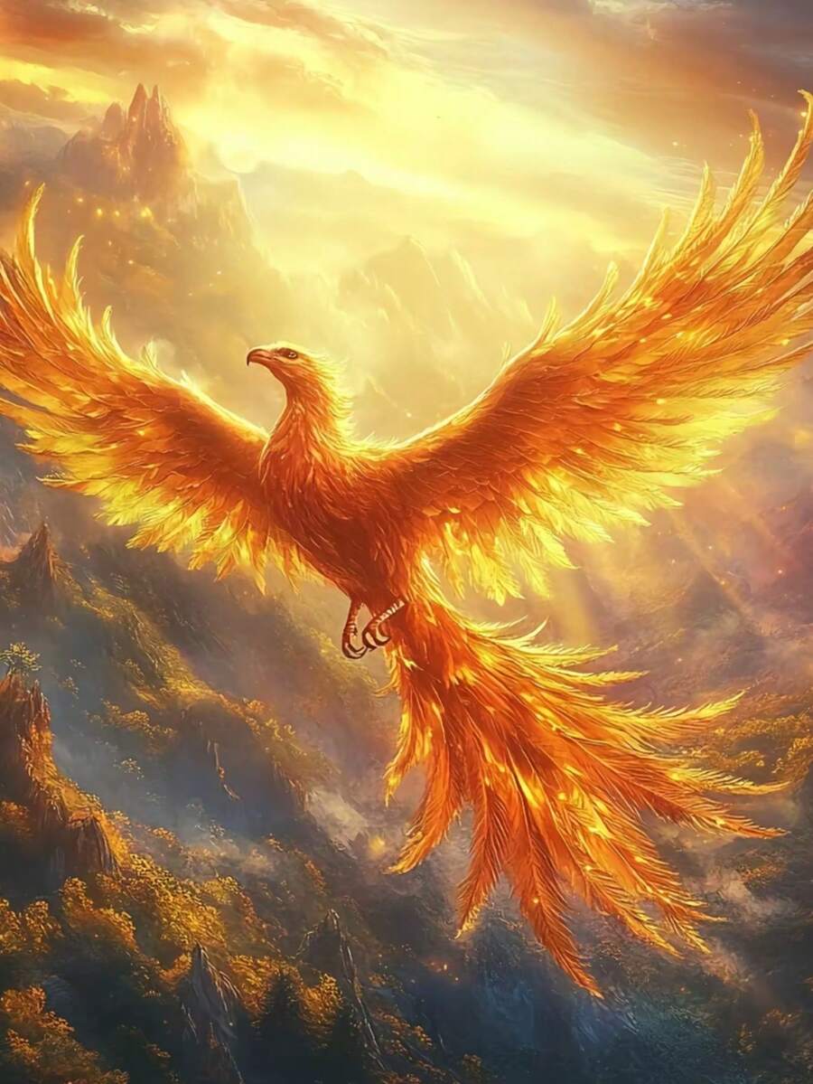 1pc Frameless 5D Diamond Painting Of Auspicious Bird, Suitable For Living Room And Bedroom Decor, Suitable For Beginners - View 1