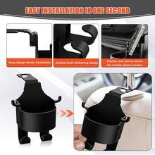 Multi-Function Car Seat Back Storage Hook, Cup Holder & Phone Holder, Hanging Organizer Suitable For Most Car Backseats - A - View 5