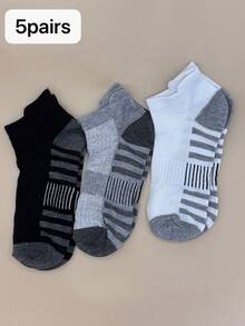 15 đôi tất nam thời trang cao cấp cổ tròn, tất mắt cá chân thoáng khí đa năng dành cho nam giới, kiểu dáng casual. - Nhiều màu - Xem 8