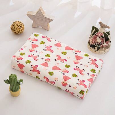 Household Cartoon Printed Pillow, Skin-Friendly Latex Inner Pillow Core