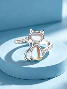 Set de 2 anillos ajustables con diseño minimalista de ola y estrella de mar, para mujeres, de uso fashionable y versátil para verano, viajes y uso diario - Juego de anillos - Ver 6