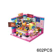 Multiple Styles Girly-Themed Realistic Indoor Scene Mini Particle Building Blocks, Street View House Assembly Model, High-Difficulty Handmade DIY Puzzle Decor, Stress-Relief Collectible Creative Gift Toy - Multicolor - View 16