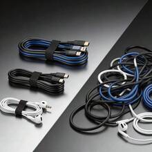60Pcs Ties Reusable 6 Straps, Strips Management Cord, Adjustable Wire Organizer 3 Color - 6 inch + 60 cái - Xem 6
