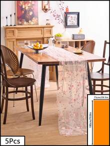 1 pieza Mantel rectangular de estilo granja americana con bordado floral transparente blanco, adecuado para uso diario, festivales, fiestas, bodas, hoteles, cenas en casa, decoración del hogar para todas las estaciones - Blanco - Ver 14
